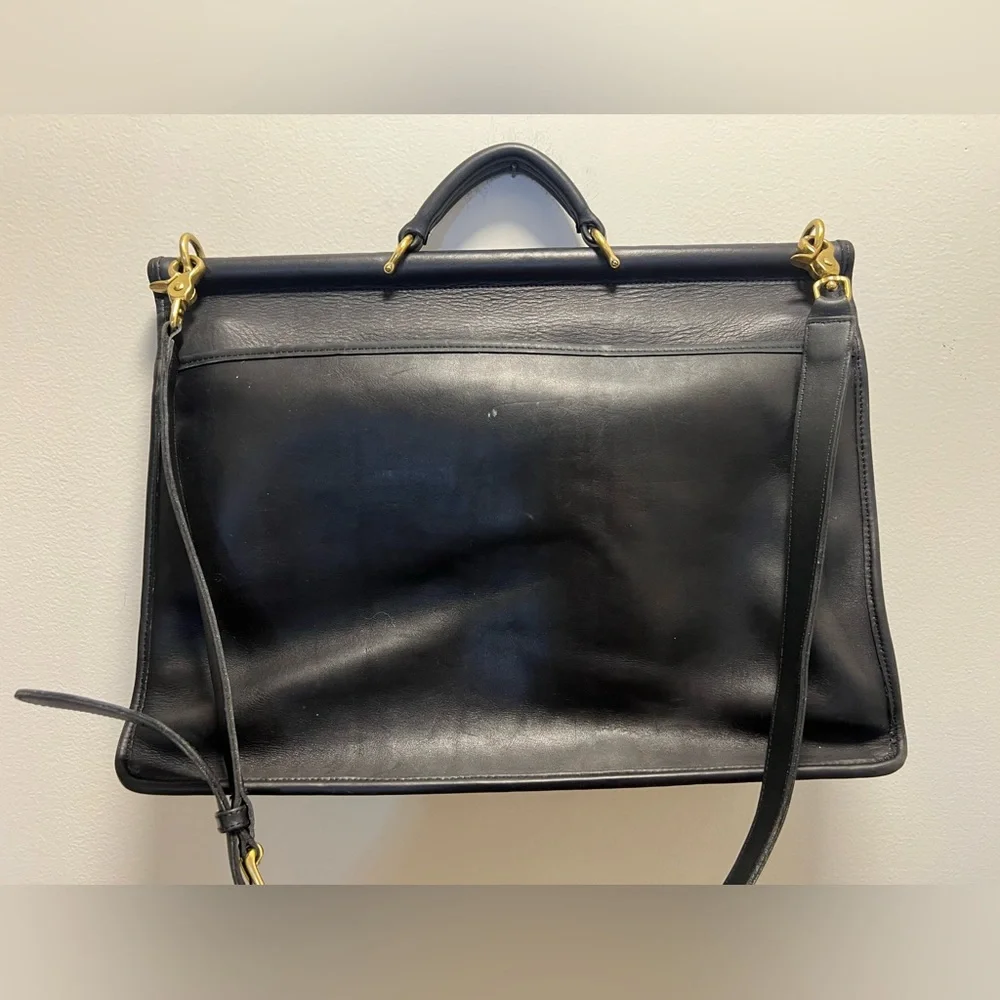 Vintage Coach J7C-5266 Beekman Black Briefcase/Laptop Bag Made in USA Handmade - Picture 3 of 5